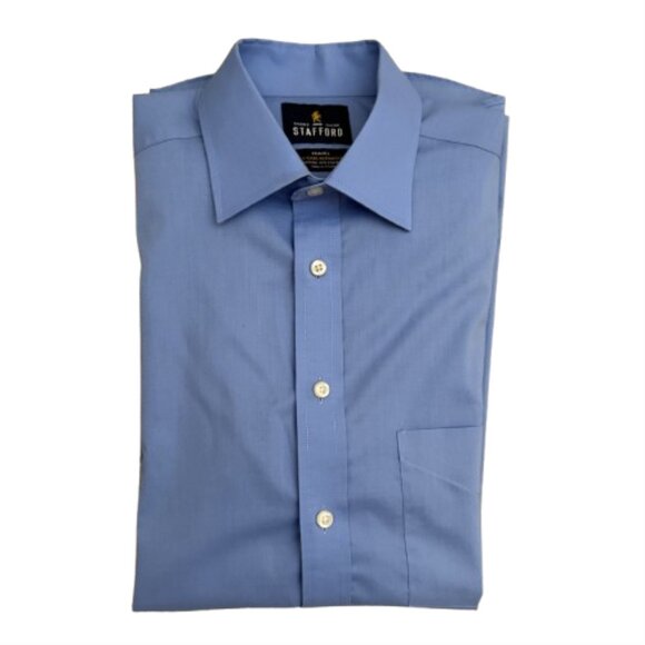 Stafford Other - Stafford Travel Easy-Care Broadcloth Dress Shirt Fitted